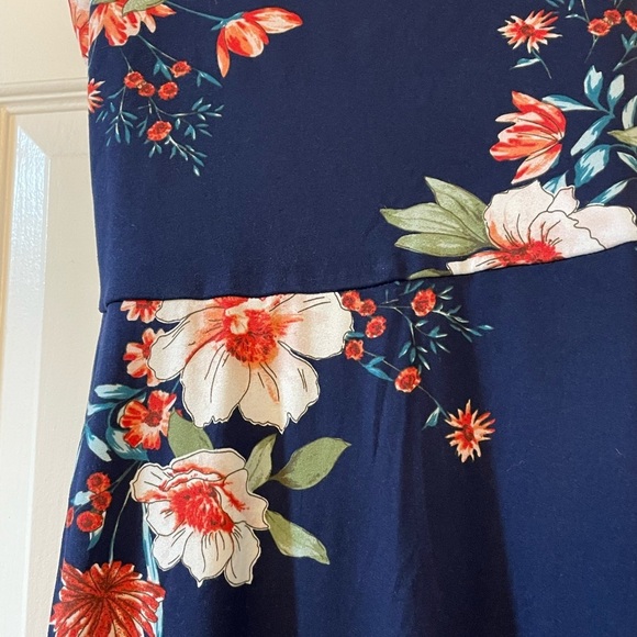 Fortune + Ivy Floral Double Slit Crossback Sleeveless V-Neck Maxi Dress - Picture 5 of 9